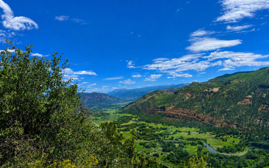 view north from Animas Mountain into the Animas Valley in Durango, Colo